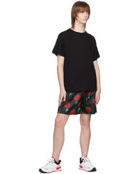VERSACE JEANS COUTURE Black Printed Shorts