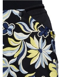 Cynthia Xiao Removable Floral Embroidery Flap Shorts