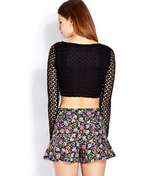 Forever 21 Floral Fantasy Ruffle Shorts