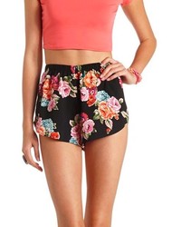 Charlotte Russe Floral Print High Waisted Dolphin Shorts