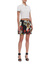 Alice + Olivia Floral Print Jersey Shorts