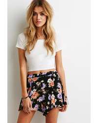 Forever 21 Floral Printed Gauze Shorts