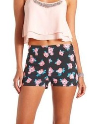 Charlotte Russe Floral Printed High Waisted Shorts