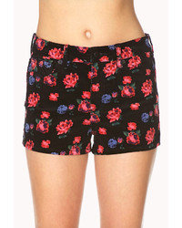 Forever 21 Groovy Floral Corduroy Shorts