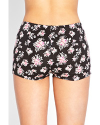 Forever 21 Ribbed Knit Floral Shorts