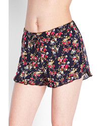 Forever 21 Ruffled Floral Drawstring Shorts