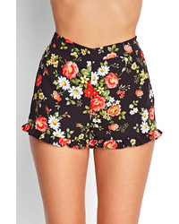 Forever 21 Ruffled Floral Shorts