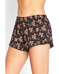 Forever 21 Ruffled Floral Woven Shorts