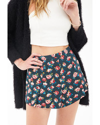 Forever 21 Watercolor Floral Woven Shorts