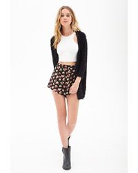 Forever 21 Watercolor Floral Woven Shorts