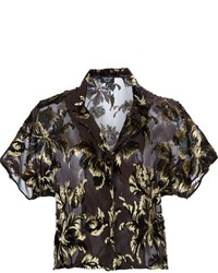 Creatures of the Wind Floral Applications Sheer Blouse