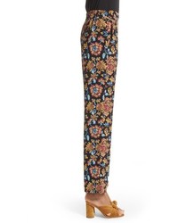Etro Floral Print Silk Pants