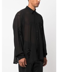 Gcds Bead Embellished Silk Shirt