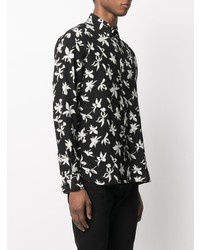 Saint Laurent Floral Print Silk Shirt