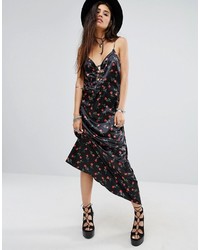 Motel Athur Maxi Cami Overlay Slip Dress In Floral Print