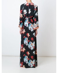 Etro Floral Wrap Maxi Dress