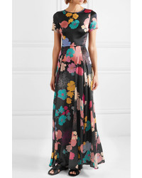 Stine Goya Nanna Floral Print Charmeuse Maxi Dress