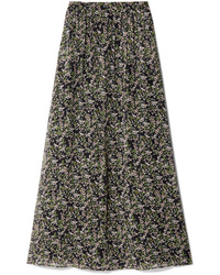 Paul & Joe Imagine Floral Print Silk Crepon Maxi Skirt