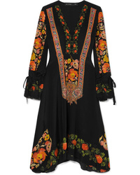 Etro Med Printed Silk De Chine Dress