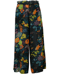 Raquel Allegra Cropped Floral Palazzo Pants