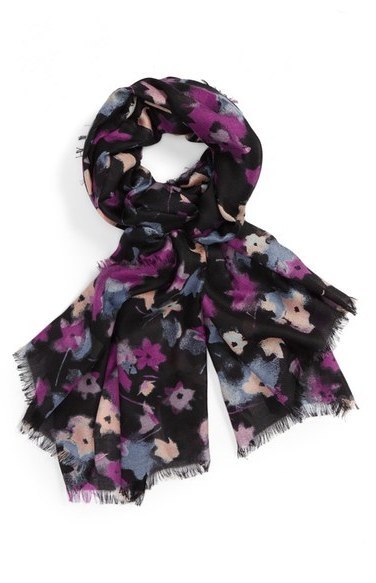 floral cashmere scarf