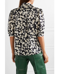 Derek Lam Printed Silk Jacquard Shirt