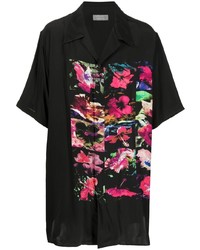 Yohji Yamamoto Floral Print Silk Shirt