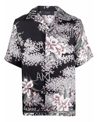 Amiri Hibiscus Tiki Silk Bowling Shirt