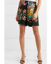 Gucci Floral Print Silk Twill Shorts