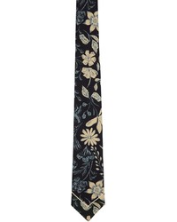 Paul Smith Black Mixed Floral Tie