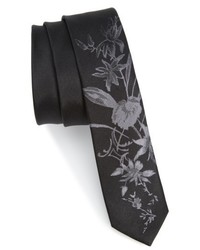 The Kooples Floral Jacquard Silk Skinny Tie