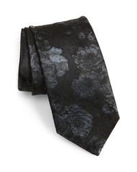 David Donahue Floral Silk Tie
