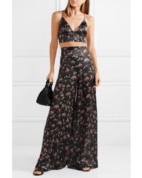 CAMI NYC The Tommy Floral Print Silk Charmeuse Wide Leg Pants