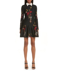 Valentino Floral Meadow Print Crepe Couture Dress