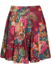 Boohoo Jenna Tapestry Floral Skater Skirt