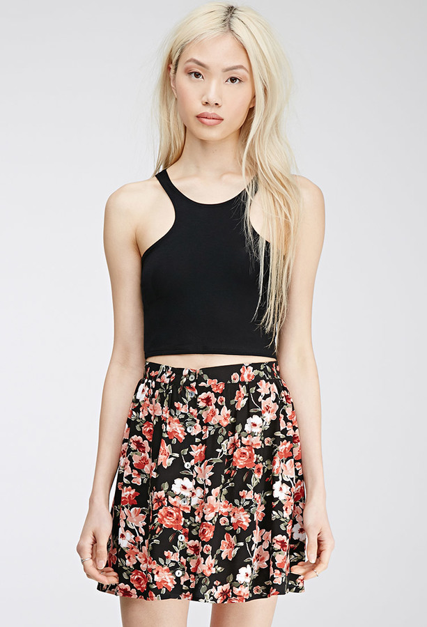 Forever 21 Button Front Floral Mini Skirt | Where to buy & how to wear