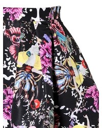 Mary Katrantzou Floral Animal Printed Twill Skirt