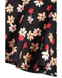 Floral Print Flare Mini Skirt