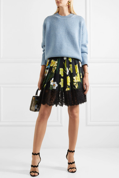 Dolce gabbana clearance floral mini skirt