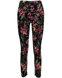 Boohoo Isabelle Floral Pocket Textured Crepe Trousers