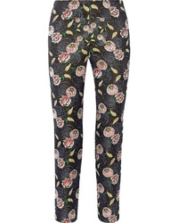 Suno Floral Jacquard Tapered Pants