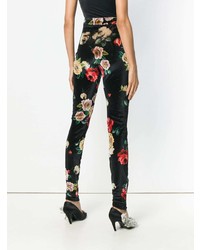 ATTICO Floral Print Skinny Trousers