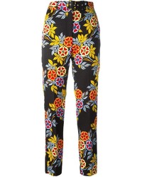 MSGM High Waisted Floral Trousers
