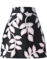 MSGM Floral Jacquard A Line Skirt