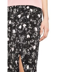 Topshop Floral Plisse Skirt