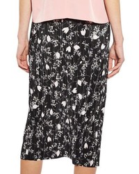 Topshop Floral Plisse Skirt