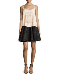 Romeo & Juliet Couture Laser Cut Floral Print Skirt Black