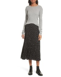 Vince Tossed Ditsy Floral Pleated Skirt