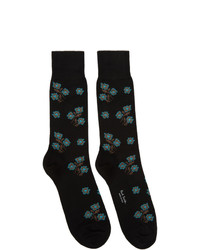 Paul Smith Black Floral Petunia Socks