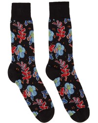 Paul Smith Four Pack Black Graphic Socks